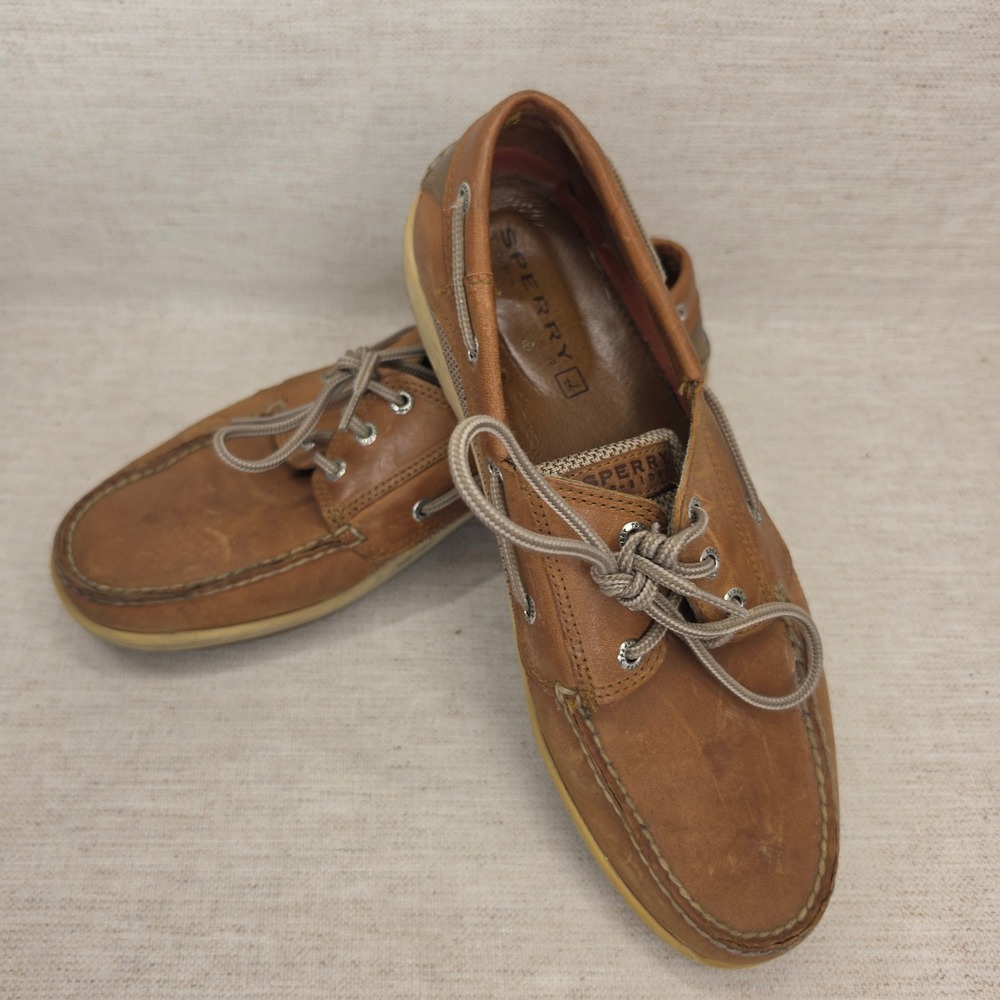 Sperry Top-Sider Mens Billfish Boat Shoes Tan Leather 0799023 Size 10.5 M